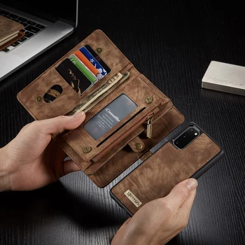 

Multifunction Leather Zipper Wallet Case For Samsung S20 S 20 Plus Note 10 Phone Bag Case for Coque iPhone 7 8 11 SE 2 Pro Max