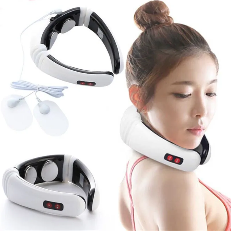 

Electric Pulse Back and Neck Massager Far Infrared Heating Pain Relief Health Care Relaxation Tool Intelligent Cervical Massager