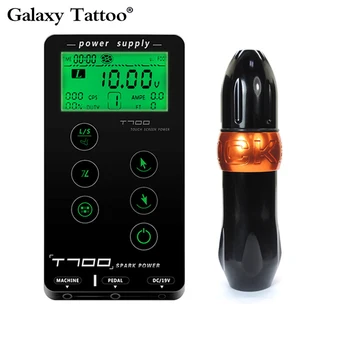 

Professional Tattoo Kit Tattoo Machine Rotary Pen T700 Power Supply Set Foot Pedal Switch Tattoo Cartridge Needles