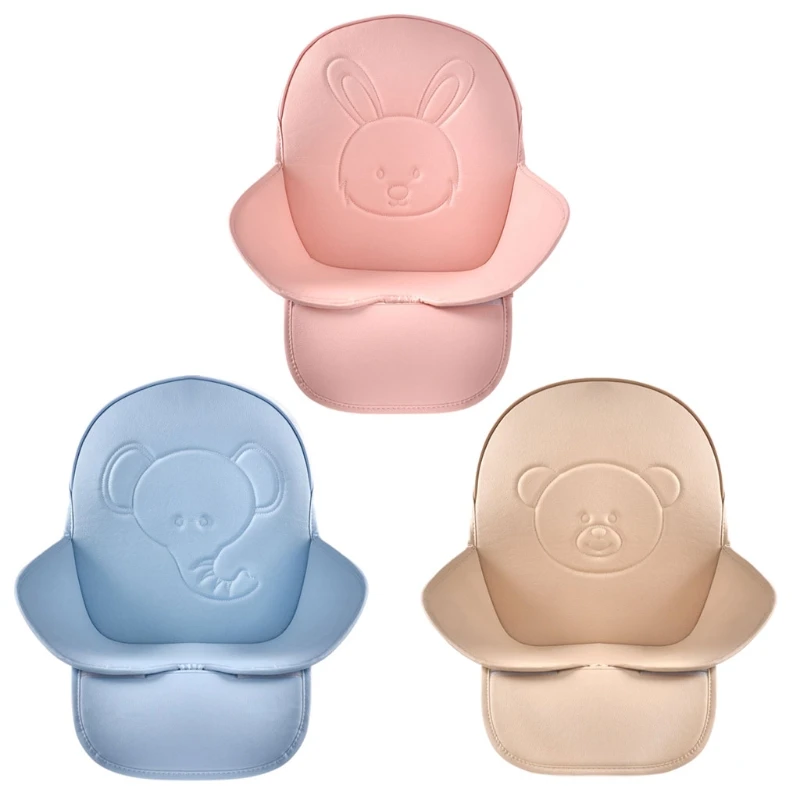 Silla de alimentación Universal impermeable para bebés y niños, cojín de asiento de PU GXMB
