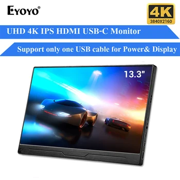 

Eyoyo EM13L 13.3" UHD 4K 3840x2160 IPS HDR Portable PC Laptop Gaming Monitor Type C HDMI LCD Display For Phone PS4 Xbox Switch