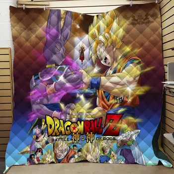 

3D Printed Quilt Blanket Twin Full/Queen King Size Dropshipping 1PCS Dragon Ball