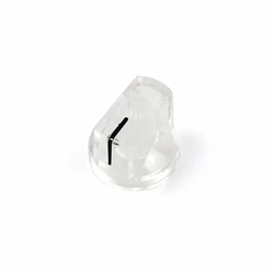 6-Piece Multicolor Flat Head Guitar Pedal Knob Set - Electric Guitar Accessories (Transparent)
