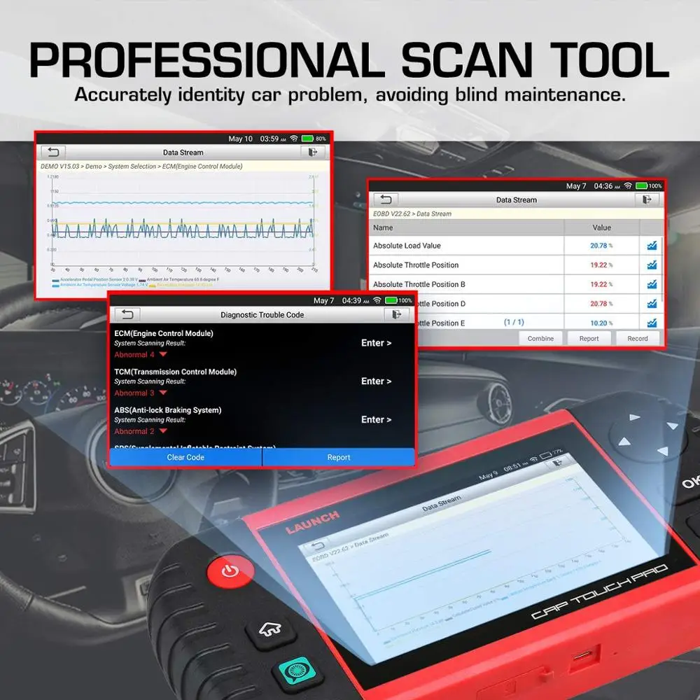 Launch Creader CRP Touch Pro 5 obd2 сканер диагностический инструмент полная система WiFi
