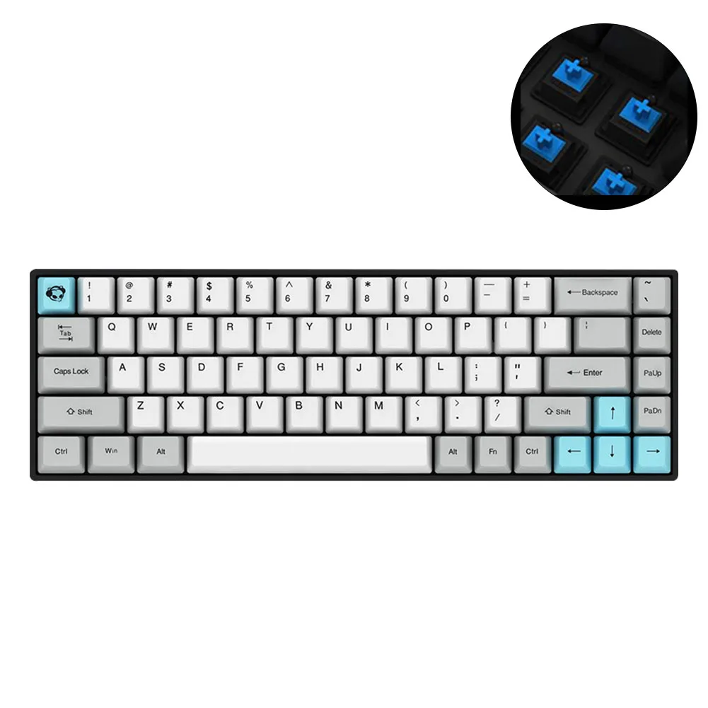 

68 Keys Office Mechanical Keyboard Gaming Sensitive Dual Mode Bluetooth Accessories Wireless Noise Reduction Anti Fade Portable