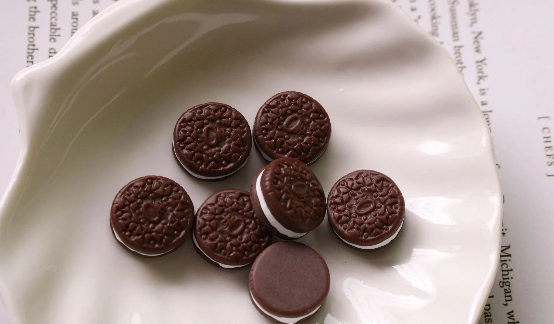 3 шт. слайм Подвески Печенье Oreo клейкие аксессуары бусины делая поставки с мешочком для рукоделия скрапбуки