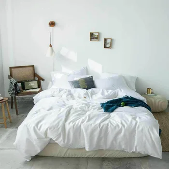

Pure White Hotel Four-Piece Bedding Bed Sheet Quilt Cover Pillow Pillow Case