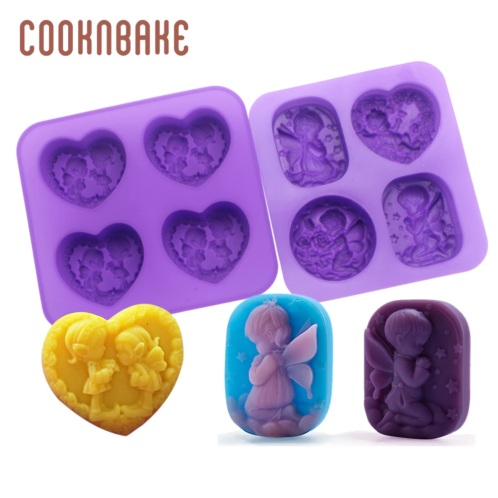 COOKNBAKE мыло ручной работы силиконовая форма с изображением ангела для мыла Смола