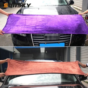 

160*60cm washing towels Cache towel Car Accessories wholesale sided coral velvet special thick absorbent towel support wholesale