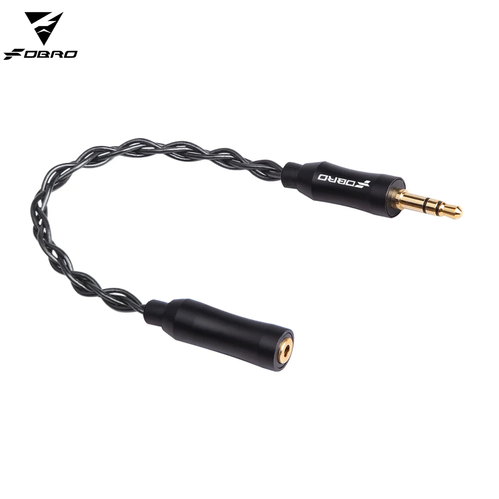 Fdbro-cabo de Áudio Masculino e Feminino Adaptador Balanceado Cabo de Conversão Fone de Ouvido Estéreo Balanceado 2.5 mm 3.5 mm 4.4 mm