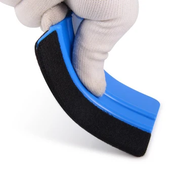 

10*7cm Plastic Scraper Auto Applicator Anti scratch Stickers Blue+Black