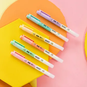 

Kawaii stationery Korean small fresh erasable highlighter creative learning office key marker pen hand account diy graffiti pen
