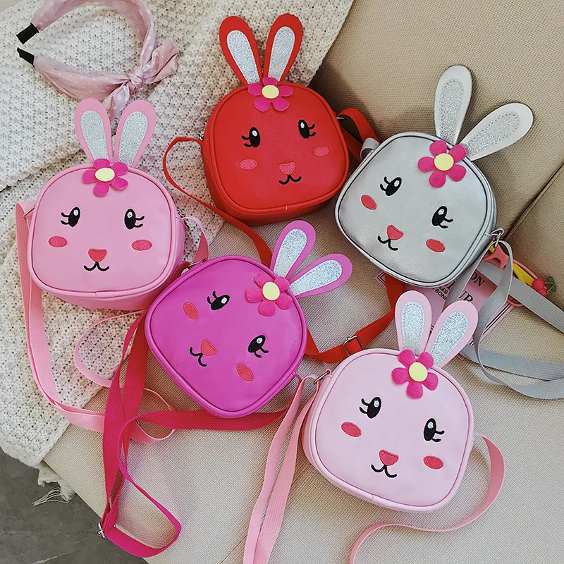 

2020 New Style Children's Bags Korean-style Cute Adorable Girls Shoulder Bag Sequin Rabbit Shoulder Bag Baby Purse