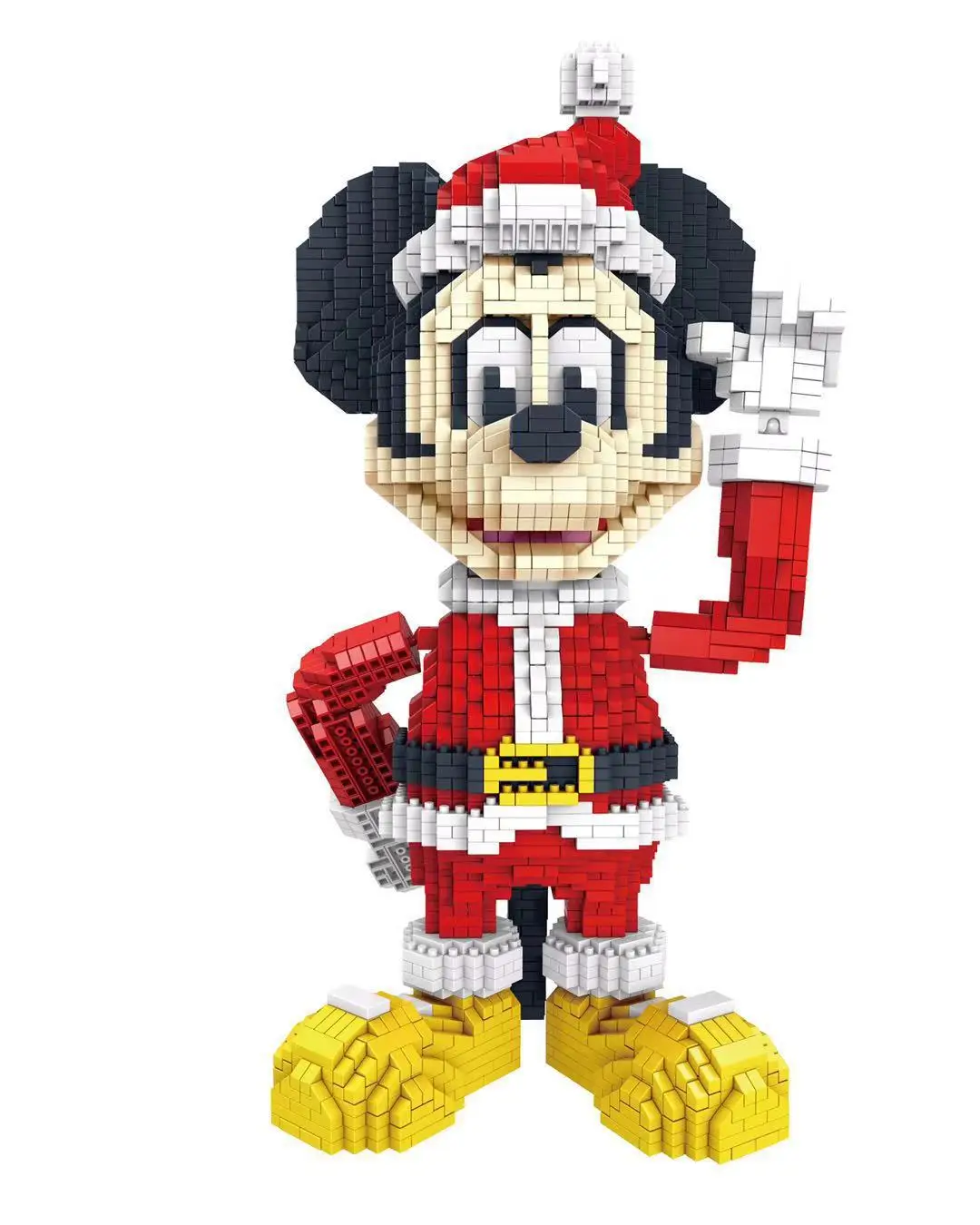 Hot xmas cartoon Christmas duck nanoBRICKS Mickey Donald Santa Claus suit micro diamond building block assemble MODEL toys