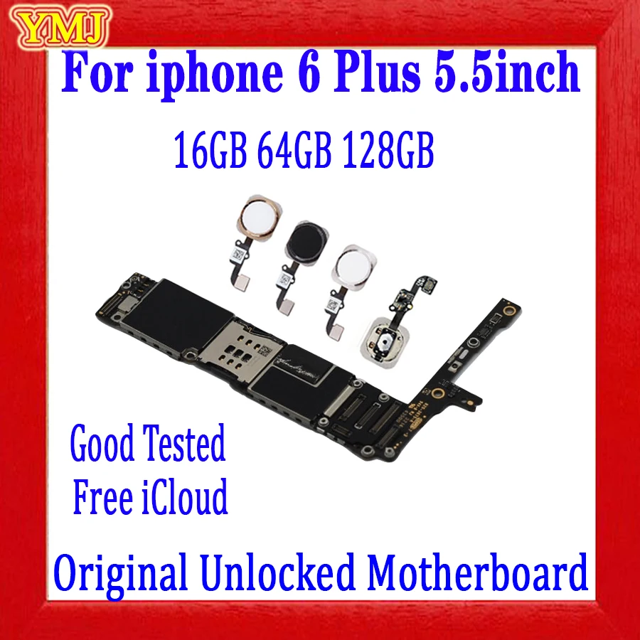 Оригинальная разблокированная материнская плата для iphone 6 plus 5 дюйма с/без Touch ID
