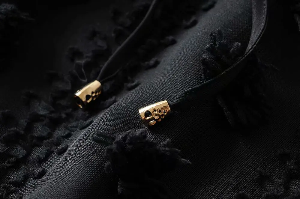Сексуальные Платья женские черные Осень Зима с длинным рукавом Boho A Line Ruffle вечерние платья с поясом галстук Vestidos модное платье D