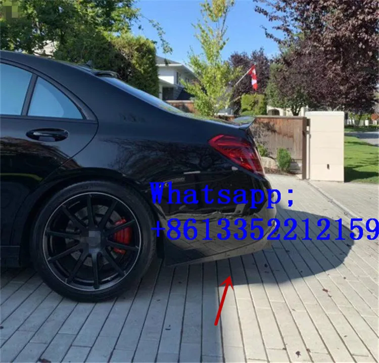 S-CLASS W222 S63/S65 B Стиль углеродного волокна задний диффузор с выхлопными Наконечниками Подходит для 2018y года S63/S65 задний диффузор
