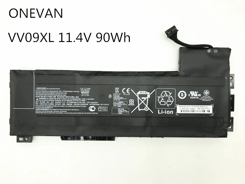 Высококачественный новый аккумулятор onwan VV09XL для HP ZBook 15 G3 17 808398-2C1 808452-001 HSTNN-DB7D 11 4 в