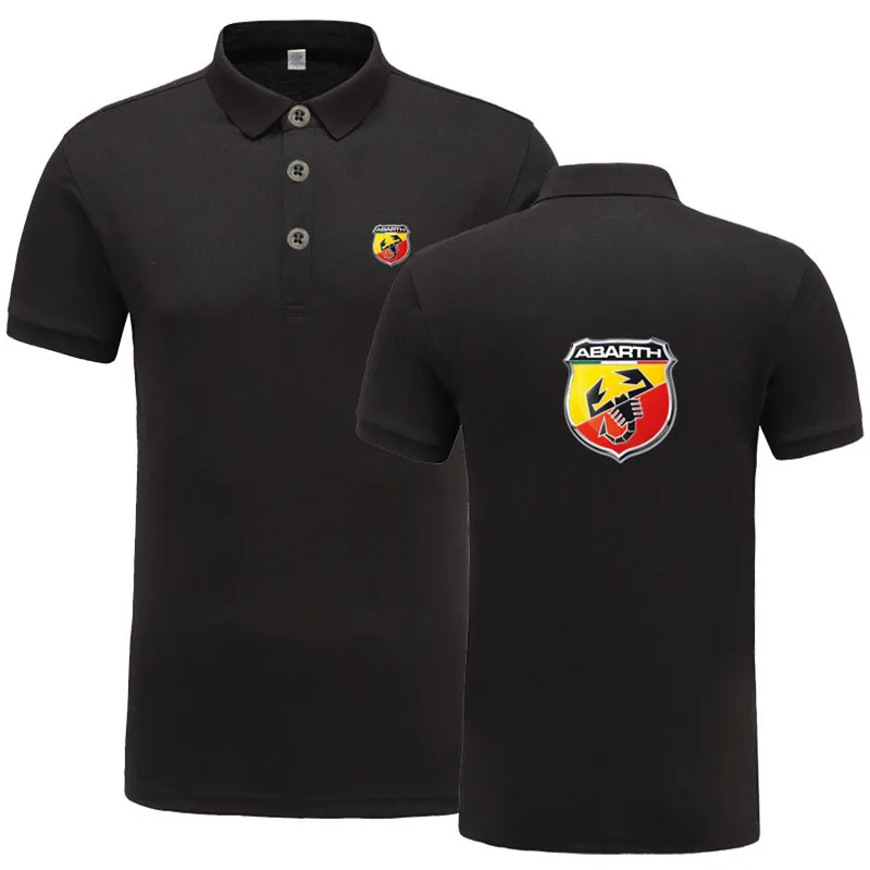 New summer casual Abarth Polos shirt men cotton solid short sleeve polo shirt men clothing