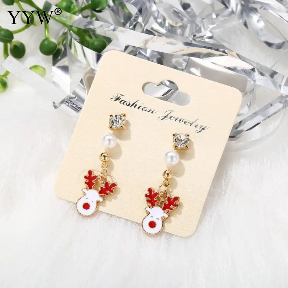 YYW 2 пары/компл. симпатичные белые Мультяшные рождественские олени женские