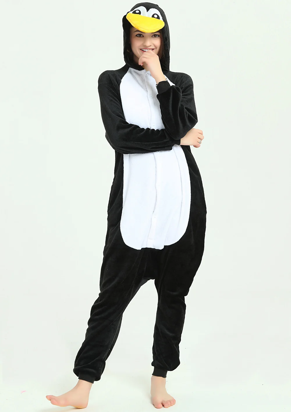 Glimp Onderzoek het Monopoly Penguin Onesie Adult Animal Unicorn Pajamas Suit Warm Soft Panda Pig  Sleepwear Onepiece Winter Jumpsuit Pijama Cosplay - Onesies - AliExpress