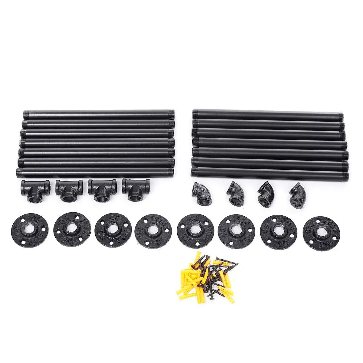 2Pcs 4 Tier DIY Industrielle Retro Boshelf Wand Montiert Lagerung Regale Halterung Eisen Rohr Regal für Wohnkultur Küche kinder Zimmer