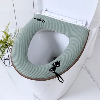 

Toilet cushion, washable zip toilet seat cover, toilet cushion toilet set toilet cover set