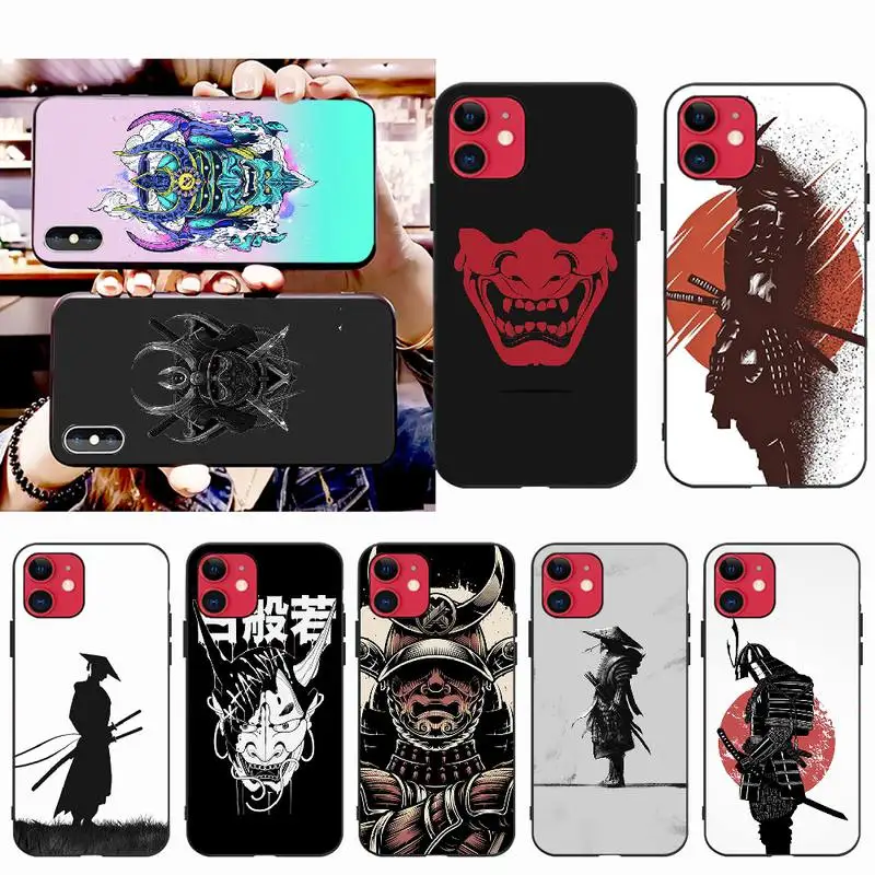 Японский чехол для телефона с маской самурая PENGHUWAN iPhone 11 pro XS MAX 8 7 6 6S Plus X 5S SE