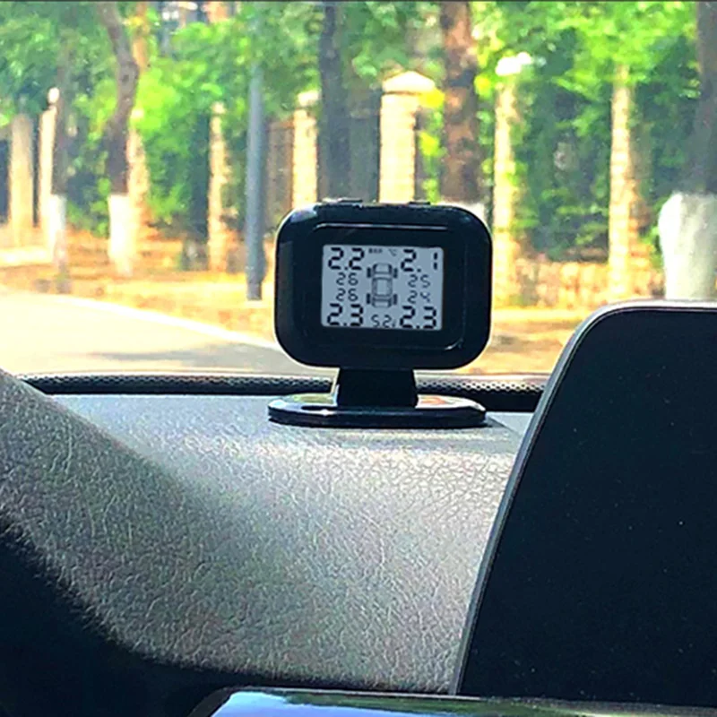 Система контроля давления в автомобильных шинах TPMS цифровой дисплей usb зарядка регулируемый экран NJ88