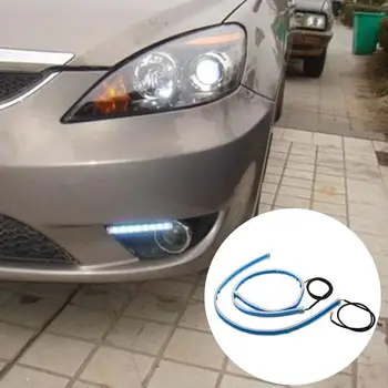 

Car Led Daytime Running Light Tear Eye Streamer Turn Light Silicone Ultra-Thin Turning Water Light Guide Light Bar