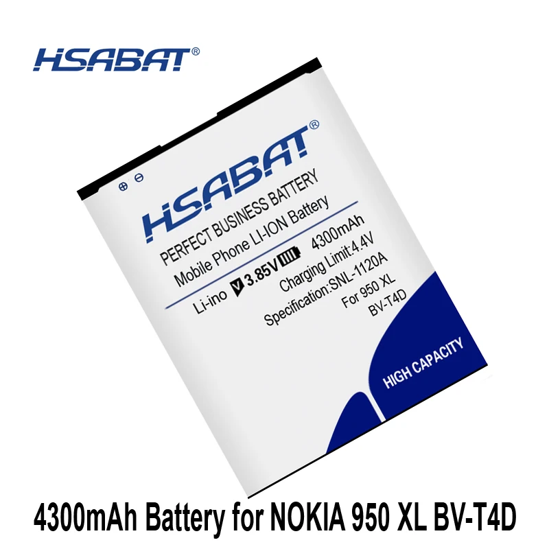 HSABAT 4300 мА/ч, BV-T4D аккумулятор телефона для Nokia microsoft Lumia 950 XL CityMan Lumia 940 XL RM-1116 RM-1118 BVT4D
