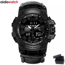 Новинка 2019addies Топ бренд военные мужские часы модные уличные компас водонепроницаемые спортивные цифровые кварцевые часы Relogio Masculino
