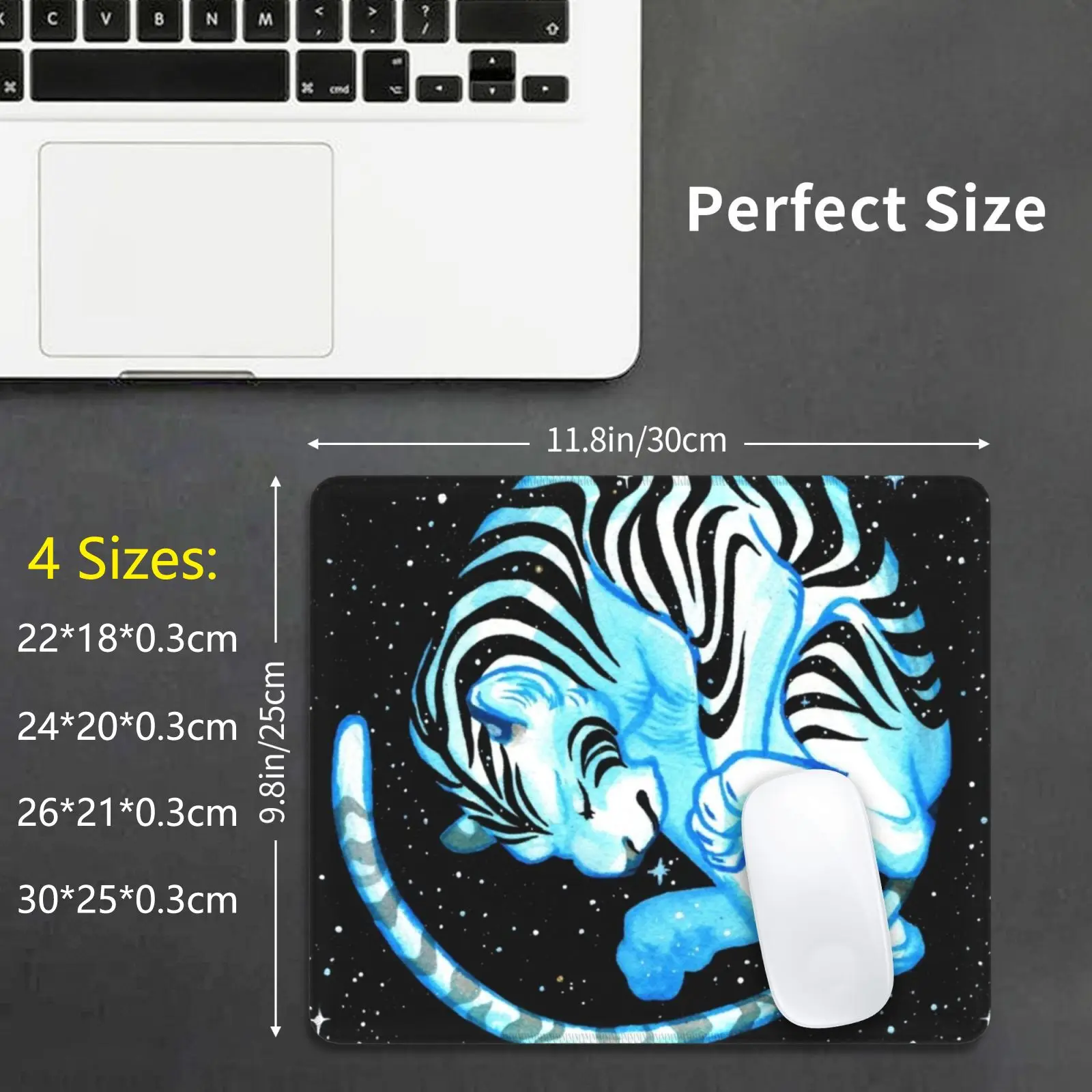 Tappetino Per Mouse Teal Tigre Stampa Fai Da Te Tigre Tigre Arancione Space Galaxy