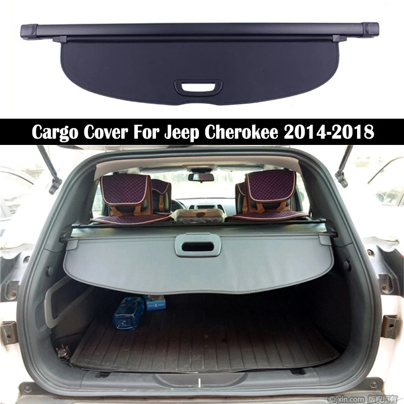 

Задняя крышка для груза для Jeep Cherokee 2014, 2015, 2016, 2017, 2018, защитный экран для багажника, защитный козырек, автомобильные аксессуары