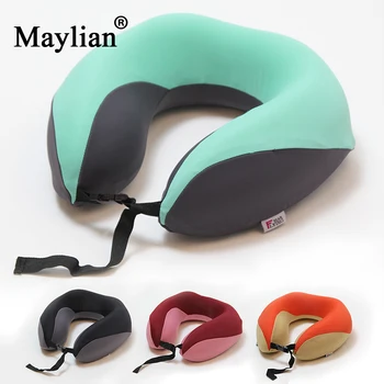 

U Shaped Pillow Slow Rebound Memory Foam Soft Car Air Flight Travel Neck Pillow Cotton Pillows Neck Support P85