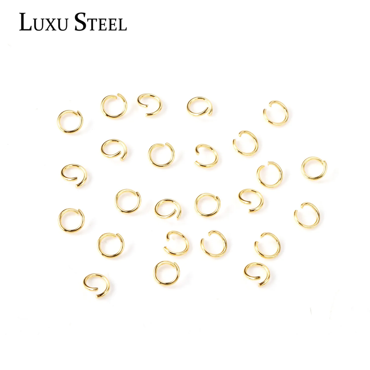 LUXUSTEEL 1000 шт./лот соединительные открытые колечки из нержавеющей стали для