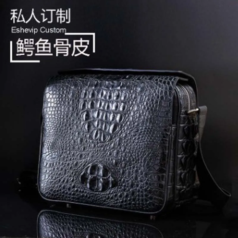 Ourui nieuwe selling true krokodil Messenger bag zwart Een schouder cross schoudertas Pakket mannelijke nieuwe Ourui nieuwe selling true krokodil Messenger bag zwart Een schouder cross schoudertas Pakket mannelijke nieuwe