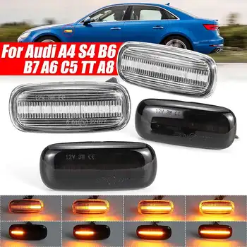 

2pcs LED Dynamic Side Marker Turn Signal Light Indicator for Audi A3 S3 8L 2000-2003 A8 D2 1999-2002 TT 8N 2000-2006