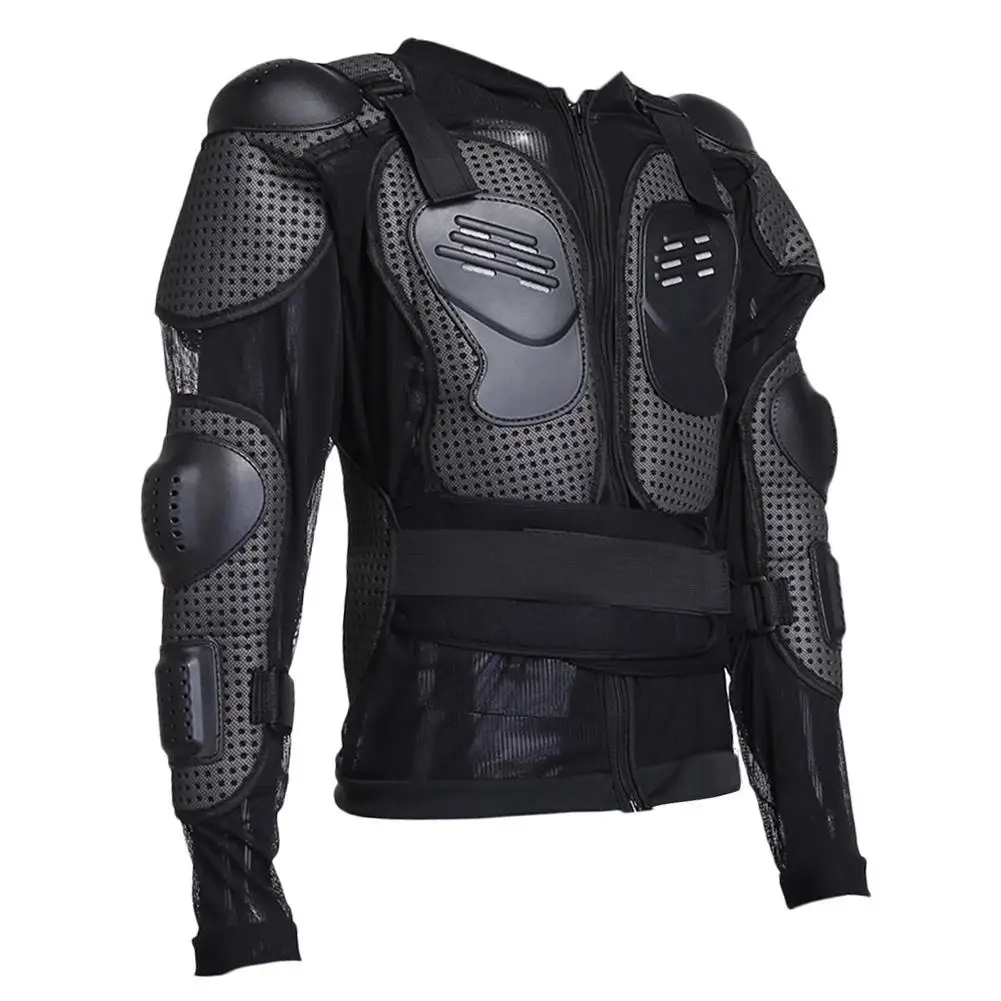 Motorcycle MX Full Body Armor Jacket Riding Racing Clothing Suit Moto Riding ATV Protectors Clothing Protective Gear Mask Black