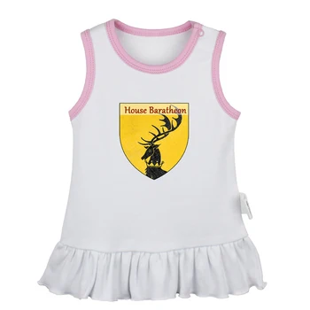

Bucks Game of Thrones House Baratheon of Storm's End Ours Is the Fury Baby Girls Dresses Toddler Sleeveless Dress Infant Cotton