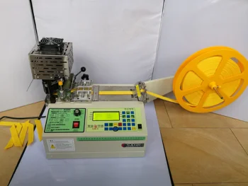 

120-C computer automatic Cloth belt Oblique hot cutting machine, tape zipper Nylon webbing elastic belt cutting