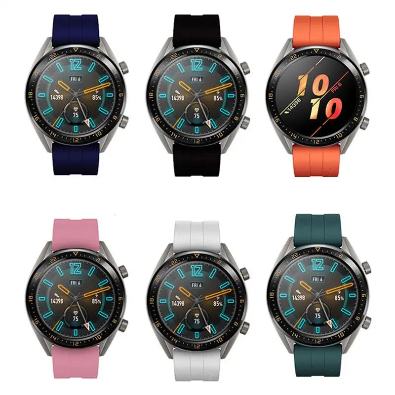Ремешок силиконовый для Samsung Galaxy watch 46 мм Gear S3 Band спортивный браслет Huawei Watch GT 22 S 3