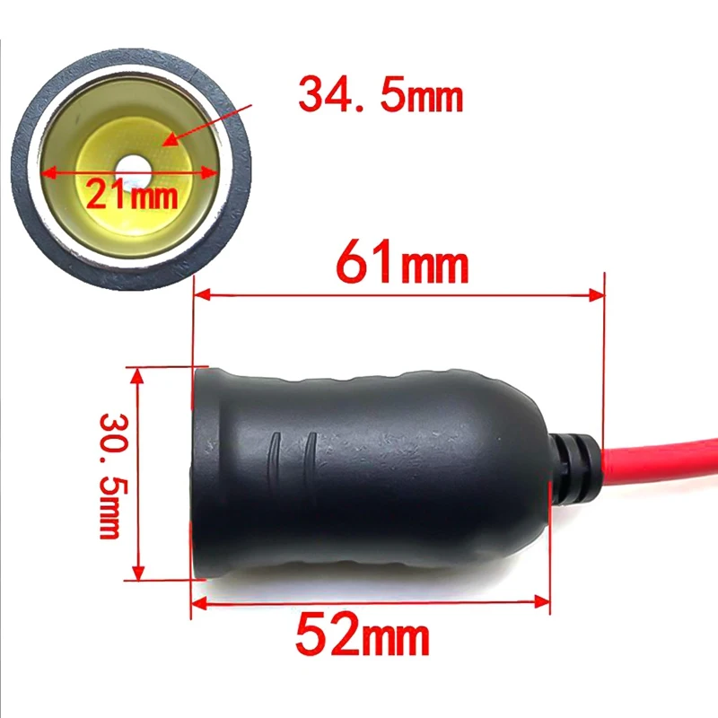 12V 24V 3.6M Car Cigarette Lighter Extension Cable Cigarette Lighter Plug Adapter Socket Charger Lead Cord Wire