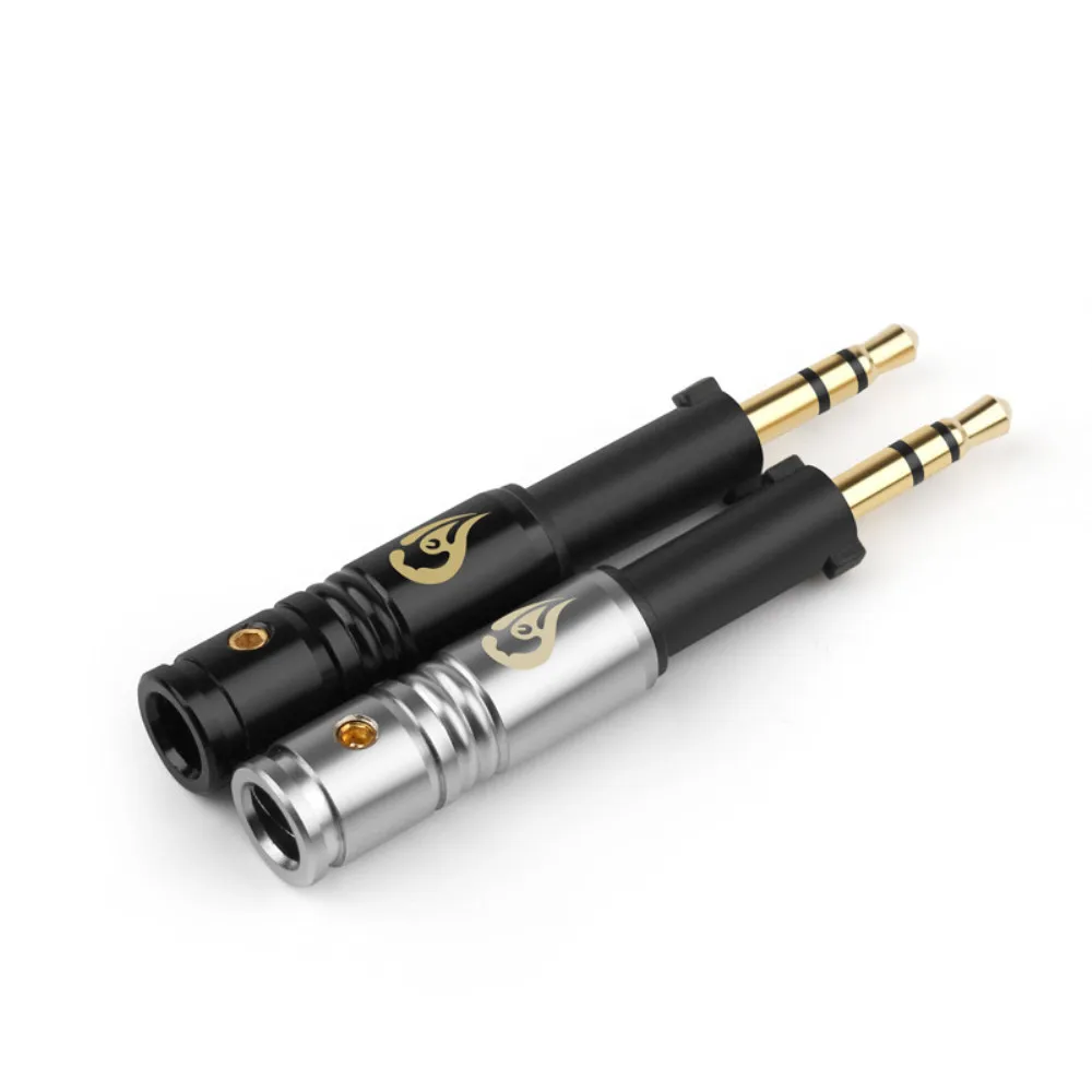 Audio Jack 2 5mm 3 Poles Pure Copper Headphone Plug For K450 Q460 K480 Headset Adapter DIY 2 5 Extension Plug Black Silver