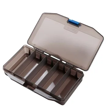 

5 Grids Compartments Organizer Container Visible Plastic Fishing Lure Box Fishing Tackle Box Bead Screw Holder Case D