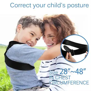 

1pc Back Posture Corrector Spine Back Shoulder Lumbar Correction Brace Ventilation Perforated Adjustable Belt Posture Suppo O0T5