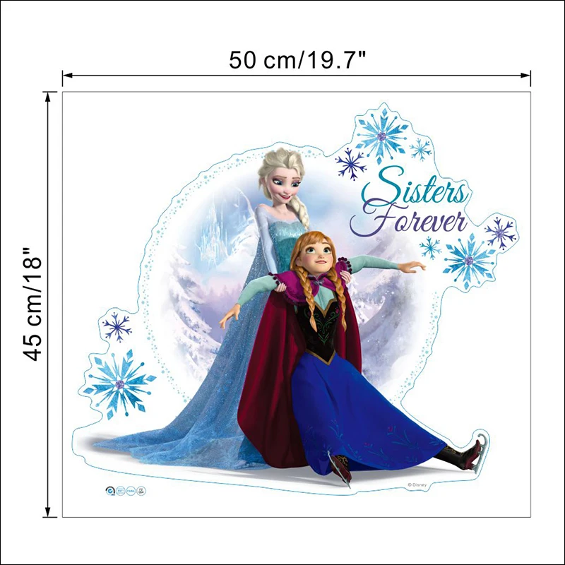 Disney Frozen 2 Elsa Anna Princess Snowflake Wall Stickers For Home Decor Kids Rooms Wall PVC Art Funny Cartoon Movie Decals Disney Frozen 2 Elsa Anna Princess Snowflake Wall Stickers For Home Decor Kids Rooms Wall PVC Art Funny Cartoon Movie Decals