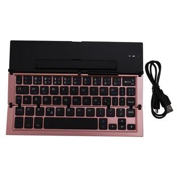 

AAAJ-Bluetooth Folding Keyboard Three System Mobile Phone Tablet Computer Aluminum Alloy Folding Keyboard Wireless Keyboard Tri-