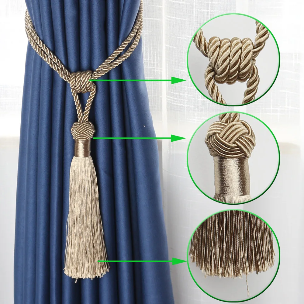 2PCS Curtain tieback tie backs tassle tie backs decorative curtain clips holdbacks Curtain