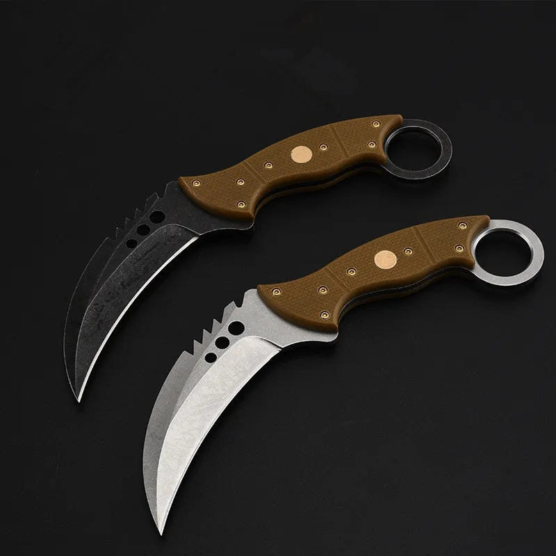 

HS Tools Tiger Claw Fixed Blade Outdoor Survival Claw Tactical Knife High Quality Camping Knife